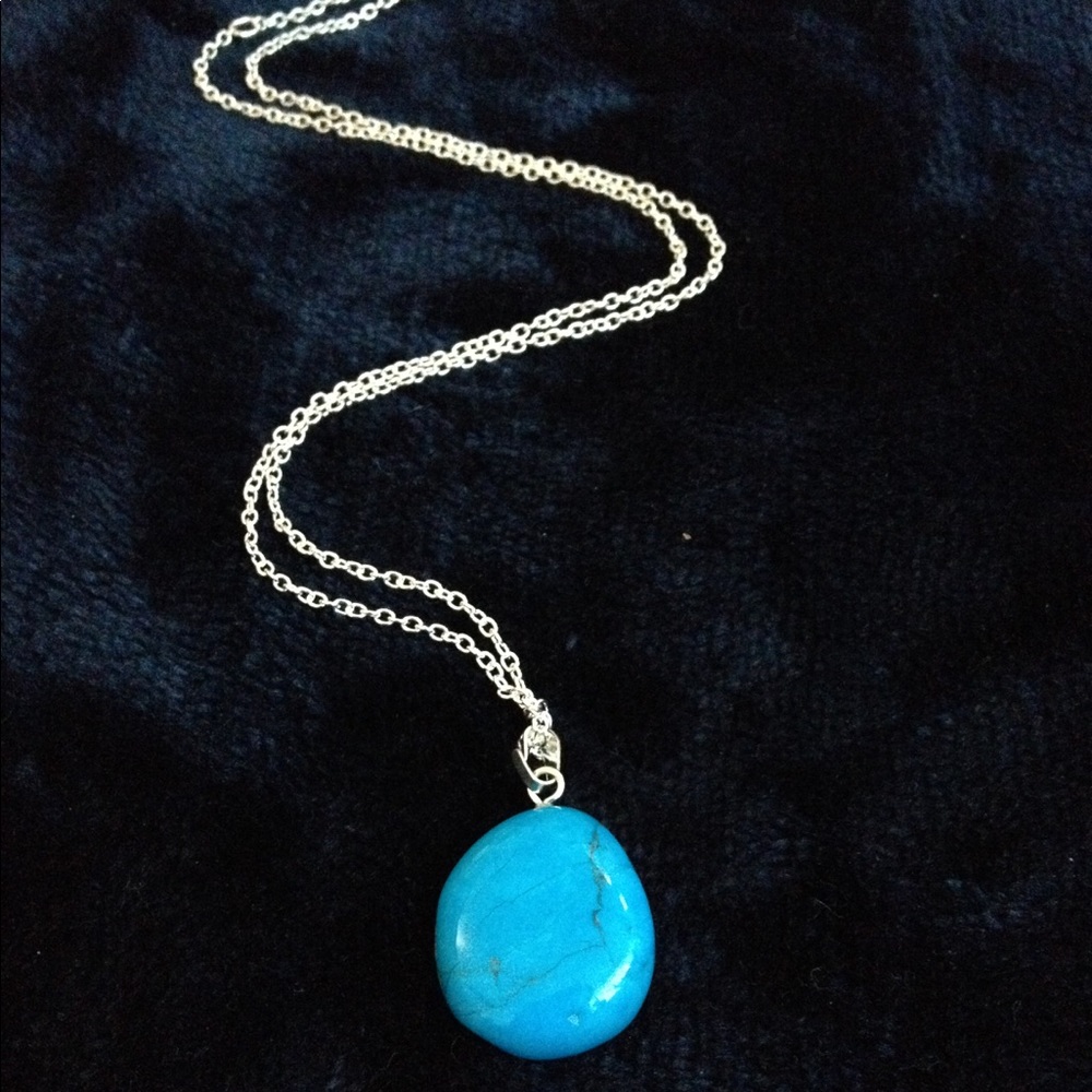 Blue Howlite Gemstone Necklace